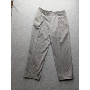 Austin Reed Grey Pleated Dress Pants Mens Super 100s Wool Slacks Sartorial 42